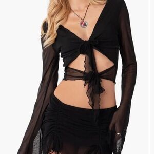 Edikted Black Skirt Set